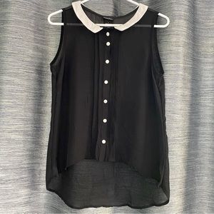 Rue21 - Sheer Button Up Tank Top - Size Large